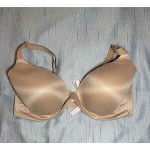 Victoria’s Secret Lightly Lined Semi Demi 36DD Nude Beige Smooth T-Shirt Bra
